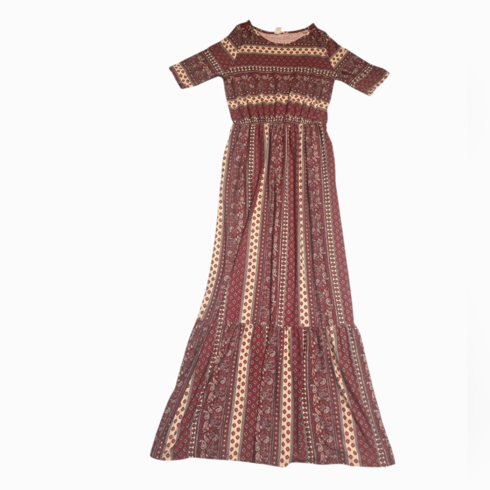 Flamingo Paisley Maxi Dress Small